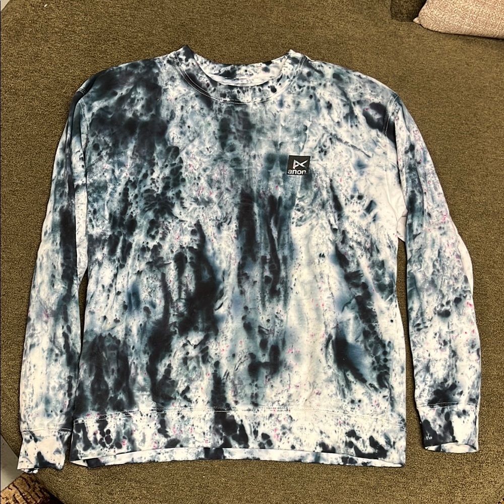 Amiri Blue Tie-Dye Crewneck Sweater